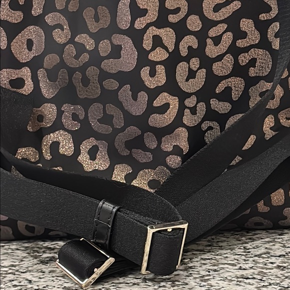 Kate Spade Leopard Print Backpack - Black and Gold - Picture 9 of 12